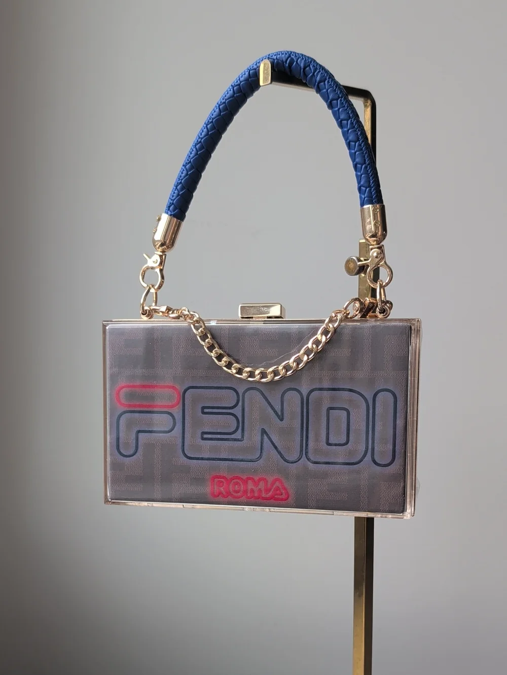 Upcycled Fendi X FILA 🤎 ♥️ 💙 Rare Paper Shopping Bag Upcycled Box Bag